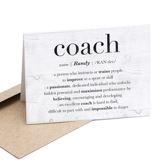 Carta di ringraziamento personalizzata per allenatore di basket, biglietto di ringraziamento per allenatore di calcio personalizzato, download ...
