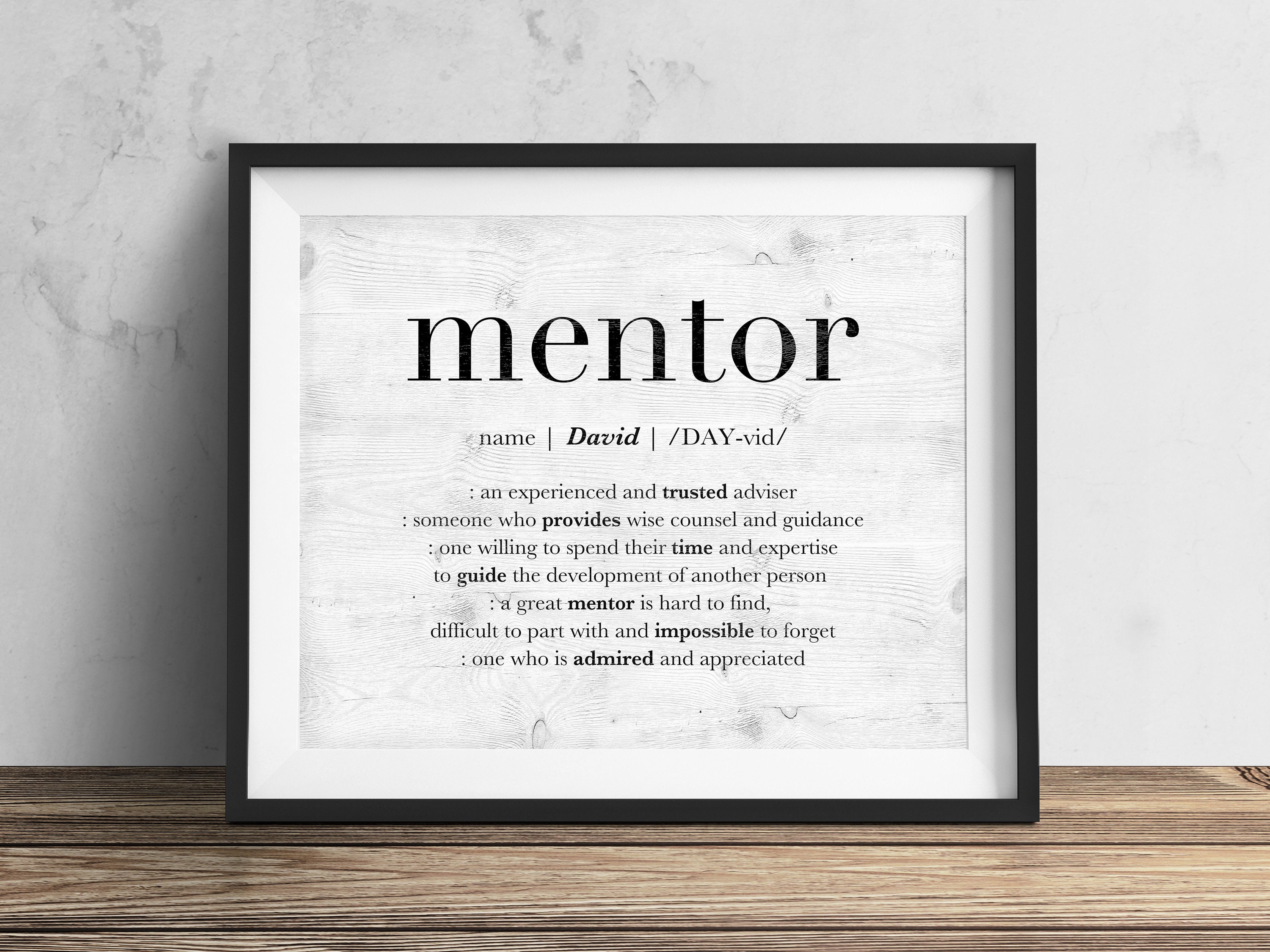 Personalized Gift for Mentor Thank You Mentor Print Sign Etsy