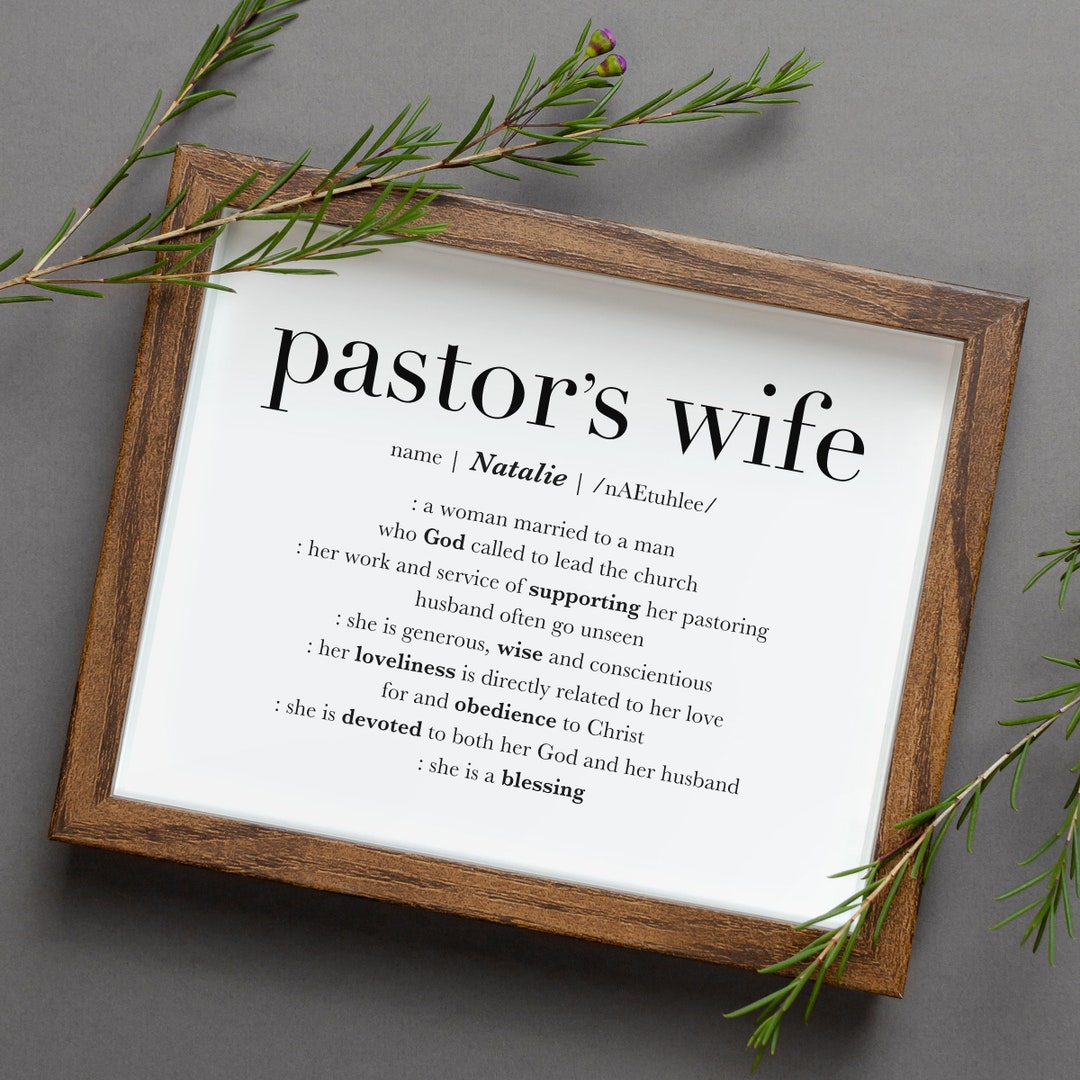 Pastors Wife Printable Sign DIGITAL DOWNLOAD Personalized - Etsy