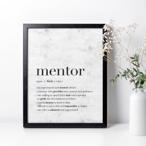 PRINTABLE Mentor Gift, Leadership Gifts for Men, Thank You Mentor Gift ...