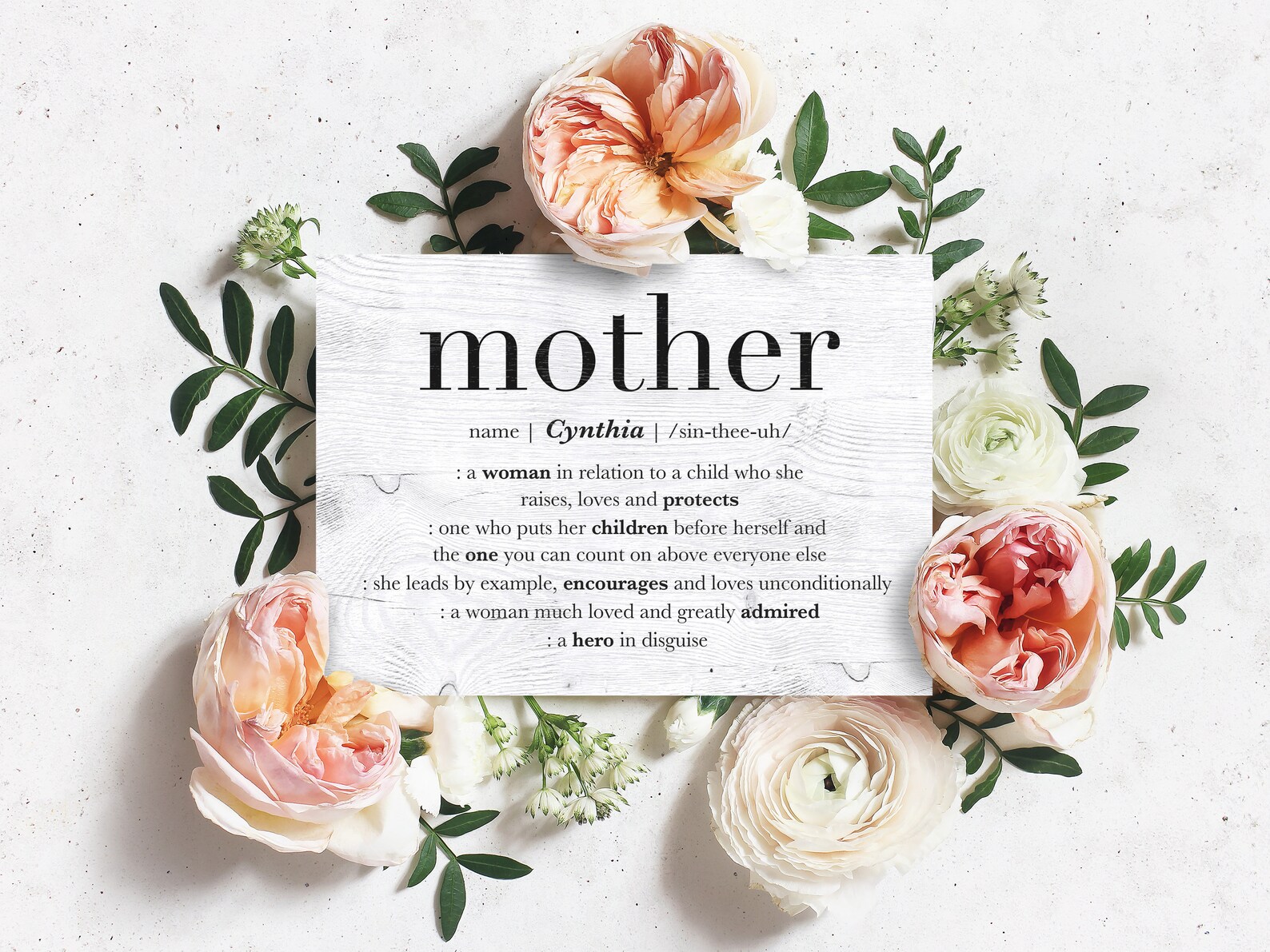 Custom Mothers Day Card Personalized Mom Greeting Card Gift - Etsy