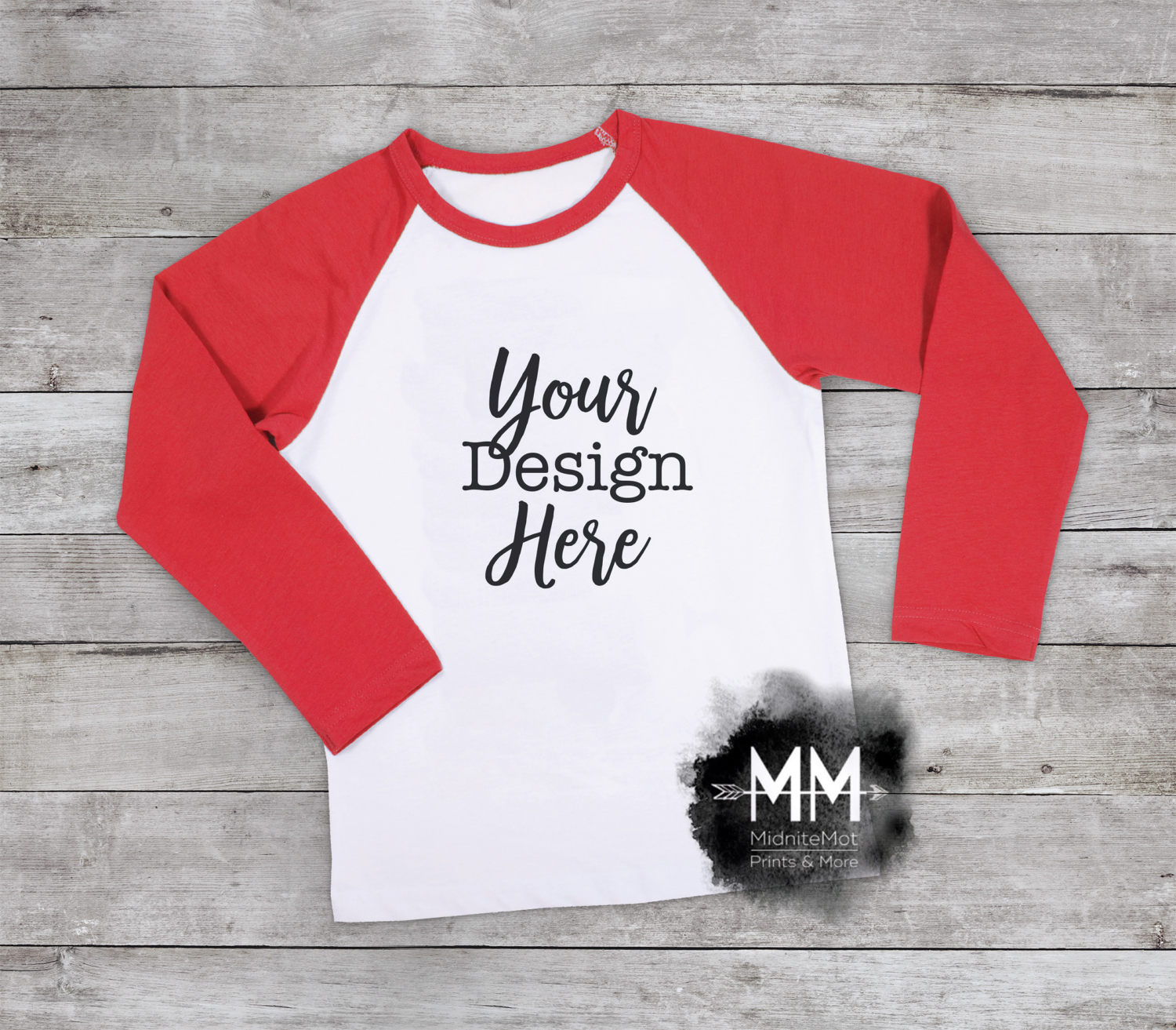 Download Red Raglan Mockup Shirt Mockup T-Shirt Mockup Styled Shirt ...