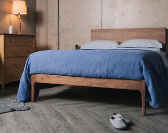 Massief houten bed