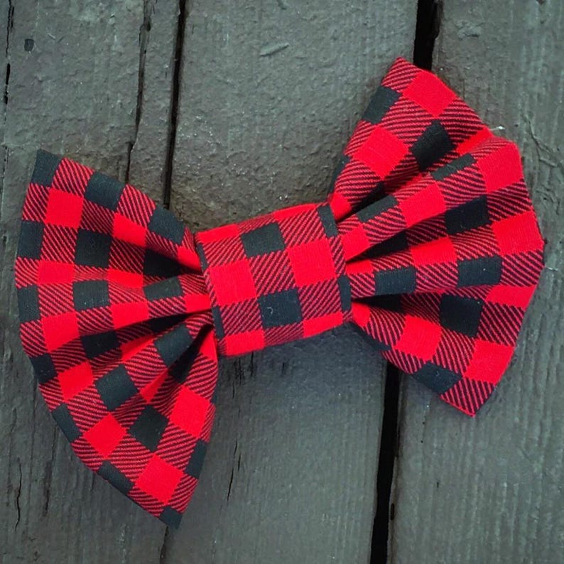 Buffalo Plaid Bow Buffalo Plaid Fabric Bow Hair Bow Hair Etsy