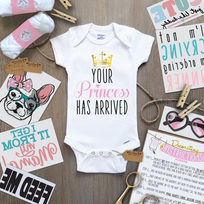 Onesie Decorating Kit 30 Transfers It's a Girl Onesies Baby Shower