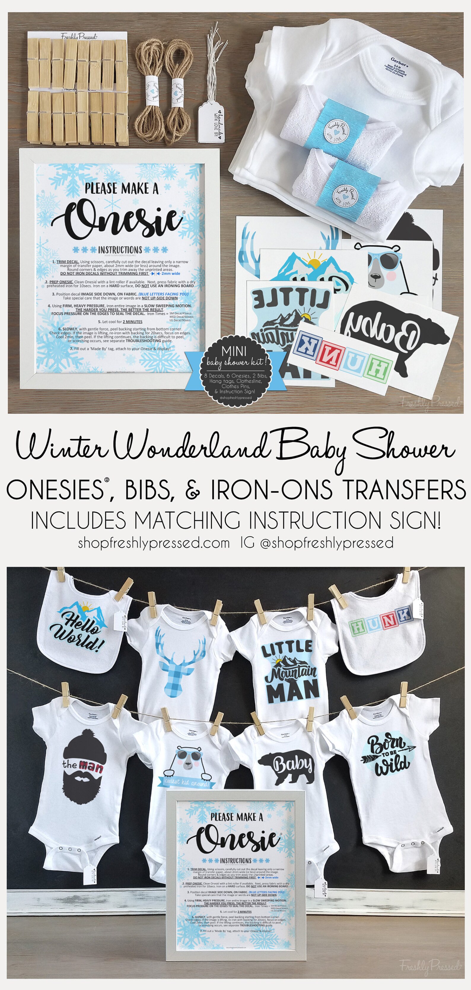 Winter Wonderland Onesie® Decorating Kit/ Onesie Decorating Etsy