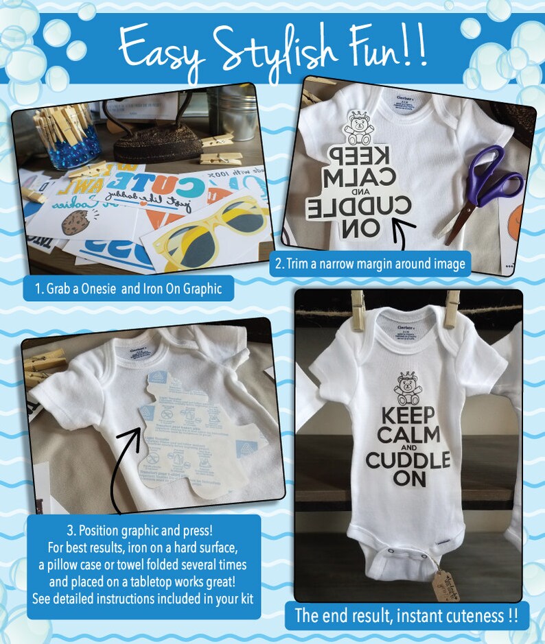 Rubber Ducky Onesie Decorating Kit/ 30 Transfers Onesies Etsy