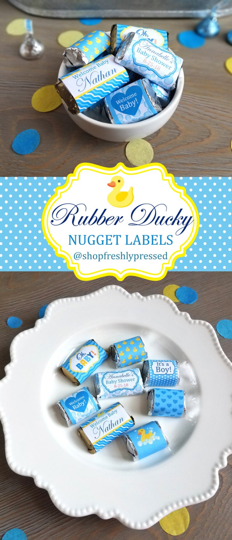 Printable Hershey Minis and Nugget Labels Customizable DIY | Etsy