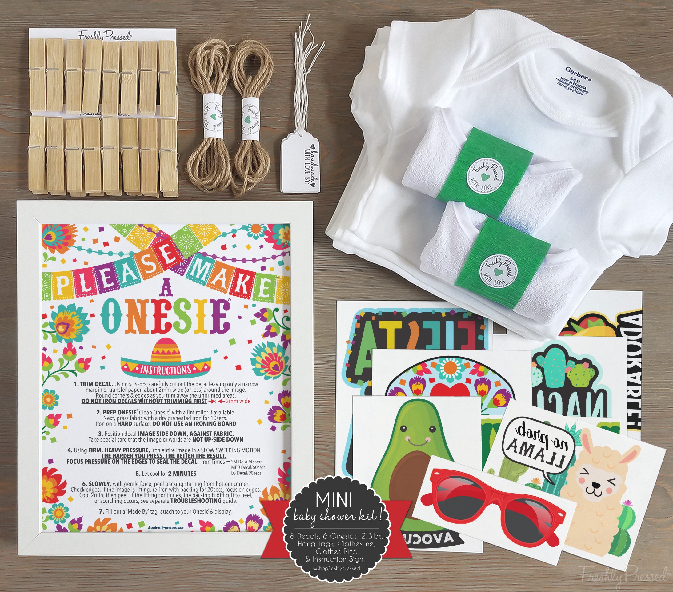 Fiesta Onesie® Decorating Kit/ Taco 'Bout Baby/ Onesie Etsy