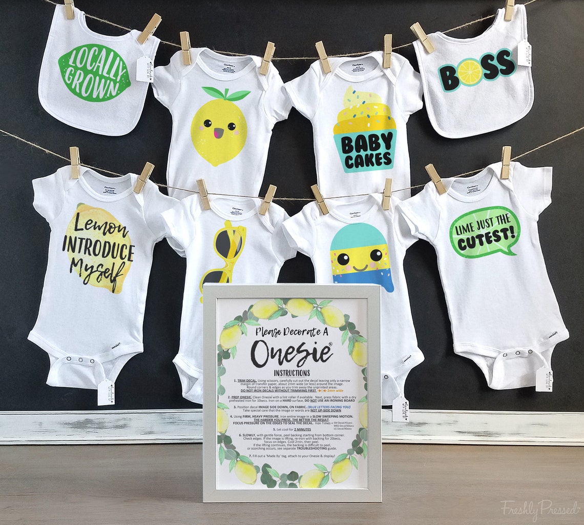 Lemon Baby Shower Kit/ Onesie Decorating Sign/ Gender Neutral Etsy