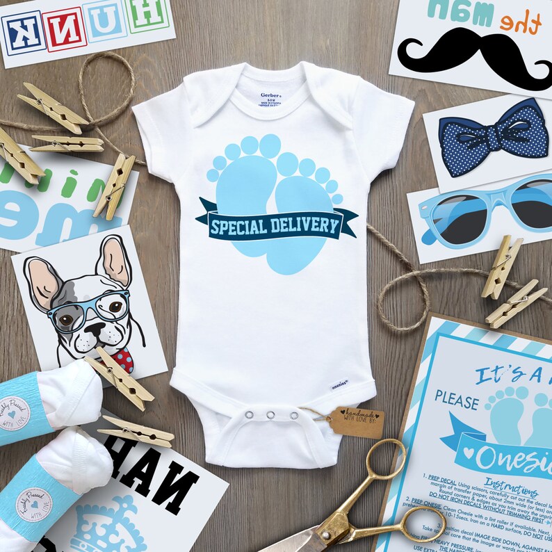It S A Boy Onesie Decorating Kit 30 Transfers Onesies Baby Shower Station Banners More Diy Fun