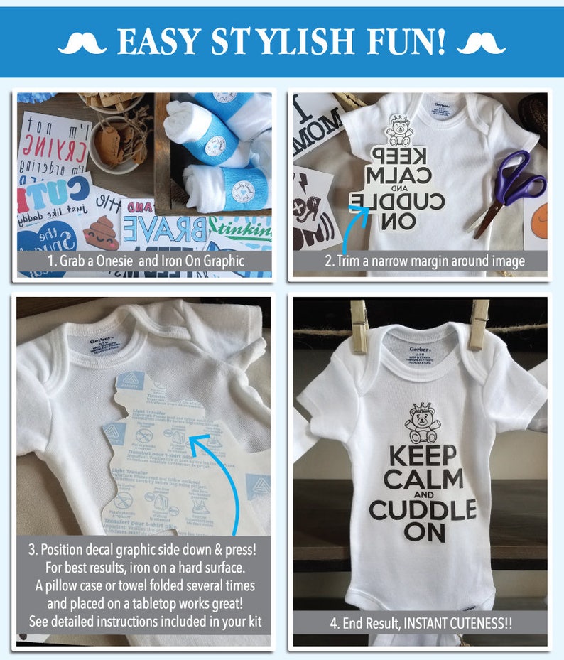 It's a Boy Onesie Decorating Kit/ 30 Transfers Onesies/ Etsy
