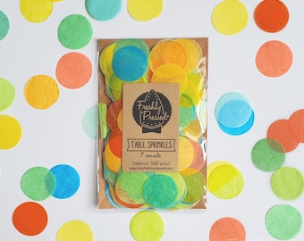 Citrus Confetti Table Sprinkles, 1" Tissue Rounds, Party Decor (1NBB1-10)