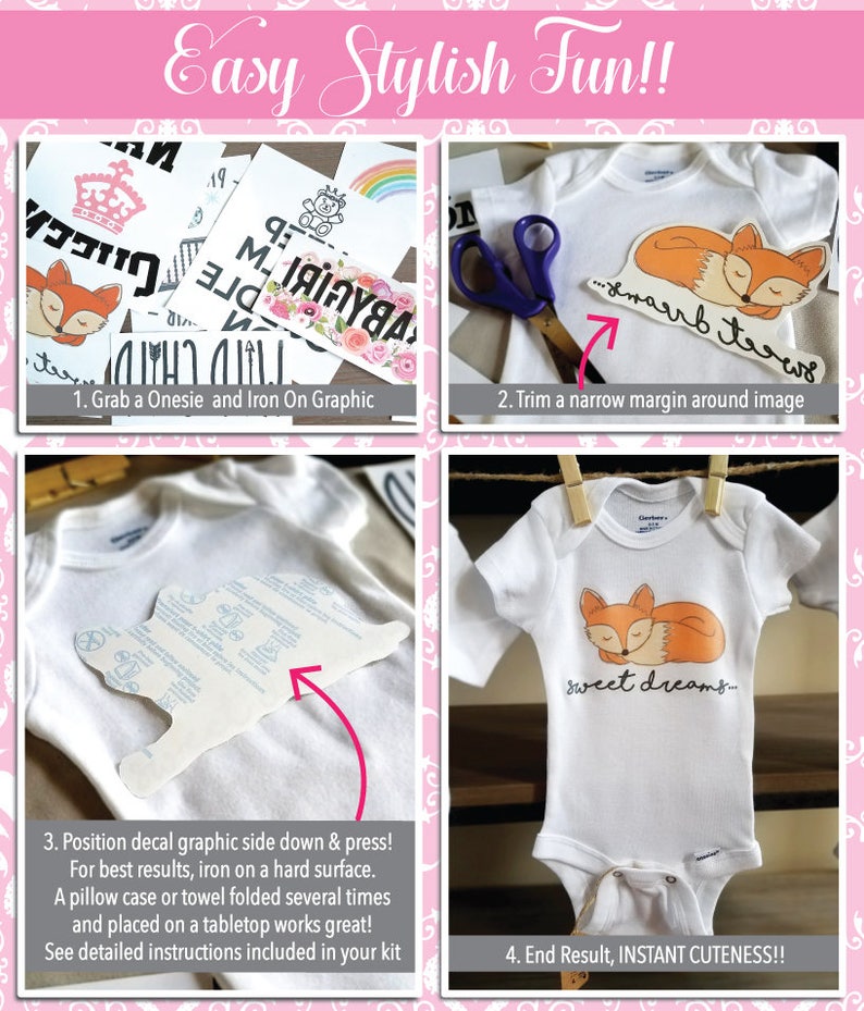Little Princess Onesie Decorating Kit/ 30 Transfers Onesies/ Etsy