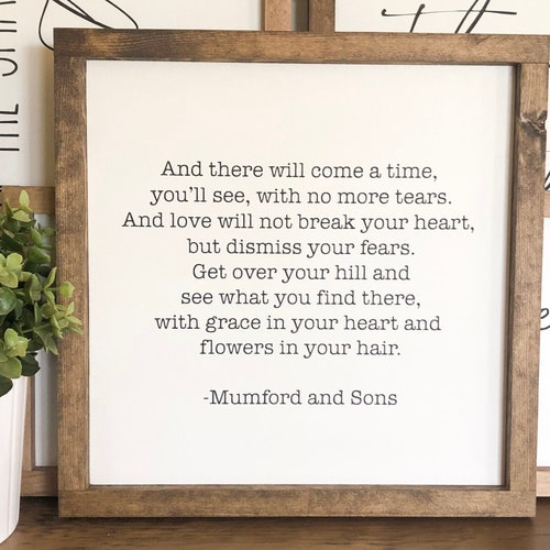 Mumford and Sons Song Lyrics Mumford and Sons Wall Art Etsy