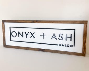 3D Logo Customized Wood Sign, Custom Logo Sign, Personalized Framed Sign, Custom Wall Decor, Custom Wood Art, Business Sign