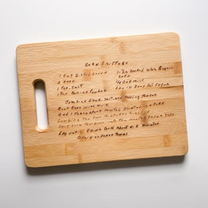 Custom Personalized Cutting Board, Handwritten Recipe Cutting Board, Engraved Recipe Cutting Board, Cutting Board Personalized