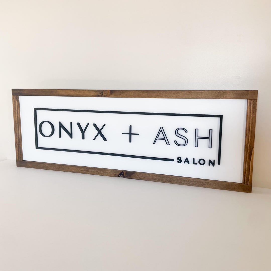 Custom 3D Logo Wood Sign Personalized Business Wall Decor - Etsy