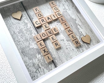 Personalisierte Scrabble Bilderrahmen Geschenke nach Hause Stammbaum