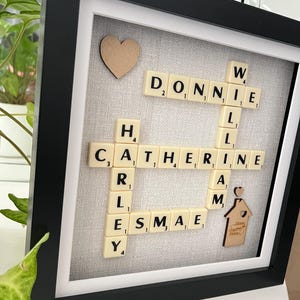 Personalised scrabble frames wall art home decor personalised scrabble picture frames wedding birthday new home gifts