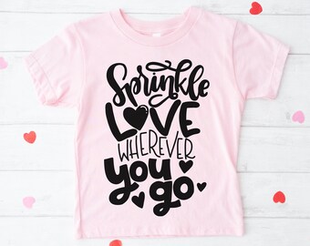 Valentine Girls shirt, Toddler Valentine shirt, Valentine kids tee, Love shirt, Heart shirt, valentine party, valentine gift for kids, baby