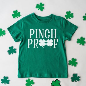 Pinch Proof Kids shirt, toddler St Patricks day shirt, St Patricks Day shirt for kids, lucky shirt, boys shirt, girls shirt, funny kids tee image 1