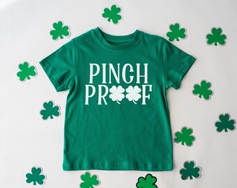 Pinch Proof Kids shirt, toddler St Patricks day shirt, St Patricks Day shirt for kids, lucky shirt, boys shirt, girls shirt, funny kids tee
