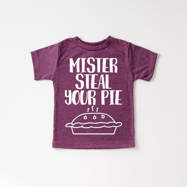 Kids Fall Shirt, Thanksgiving short for kids, toddler thanksgiving tee shirt, toddler fall shirt, boys pie shirt, mister steal your pie tee