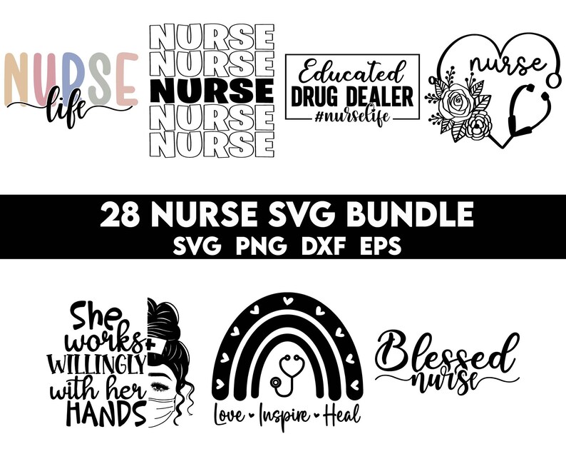 Nurse svg bundle, nurse life svg, nurse quotes, nurse sayings, nursing svg, Nurse shirt SVG bundle, Nurse Mom Svg image 2