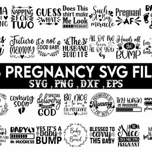Pregnancy Svg Bundle, Funny Pregnancy Quotes Svg, Pregnant Svg, Maternity Svg, Coming Soon Svg, Pregnant Women Clip Art, Maternity Sayings