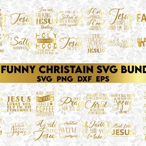 Funny Christian Svg Bundle, Sarcastic Svg Bundle, Bible Svg, Holy with a Hint of Hood Svg, Coffee and Jesus Svg, Religious SVG, Faith svg