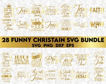 Funny Christian Svg Bundle, Sarcastic Svg Bundle, Bible Svg, Holy with a Hint of Hood Svg, Coffee and Jesus Svg, Religious SVG, Faith svg