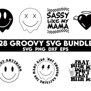 Groovy SVG Bundle, Retro SVG, Boho SVG, Hippie Svg, Aesthetic Svg ...