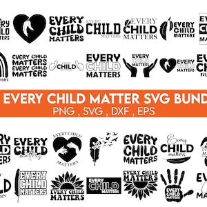 Pacchetto SVG Every Child Matters, Children School SVG, Save Children Quote SVG, Every Child SVG, Orange Shirt Day, Every Child Matters