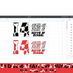 Dalmatiërs Svg, 101 Schooldagen svg, 101 Schooldagen Dalmatiër, 100 Dagen Slimmer PNG, 101 svg, Dalmatische svg, hondenliefhebber svg afbeelding 10