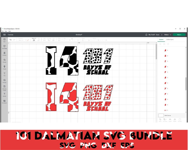 Dalmatiërs Svg, 101 Schooldagen svg, 101 Schooldagen Dalmatiër, 100 Dagen Slimmer PNG, 101 svg, Dalmatische svg, hondenliefhebber svg afbeelding 10