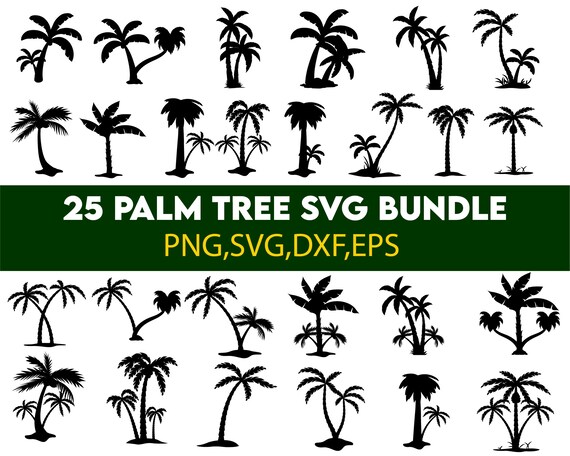 Palm Tree SVG Bundle, Palm Trees designs, Palm beech svg, palm tree svg, summer svg, palm tree clipart, Tropical palm svg, palm leaves svg