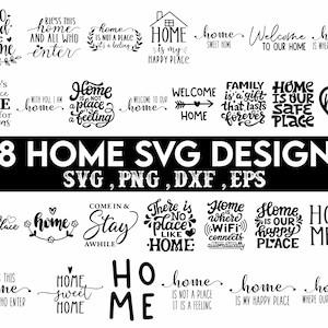 Home Svg Bundle, Family Svg, Home Sweet Home Svg, Blessed this home svg, Home is my happy place svg, Home is our safe place svg, house svg