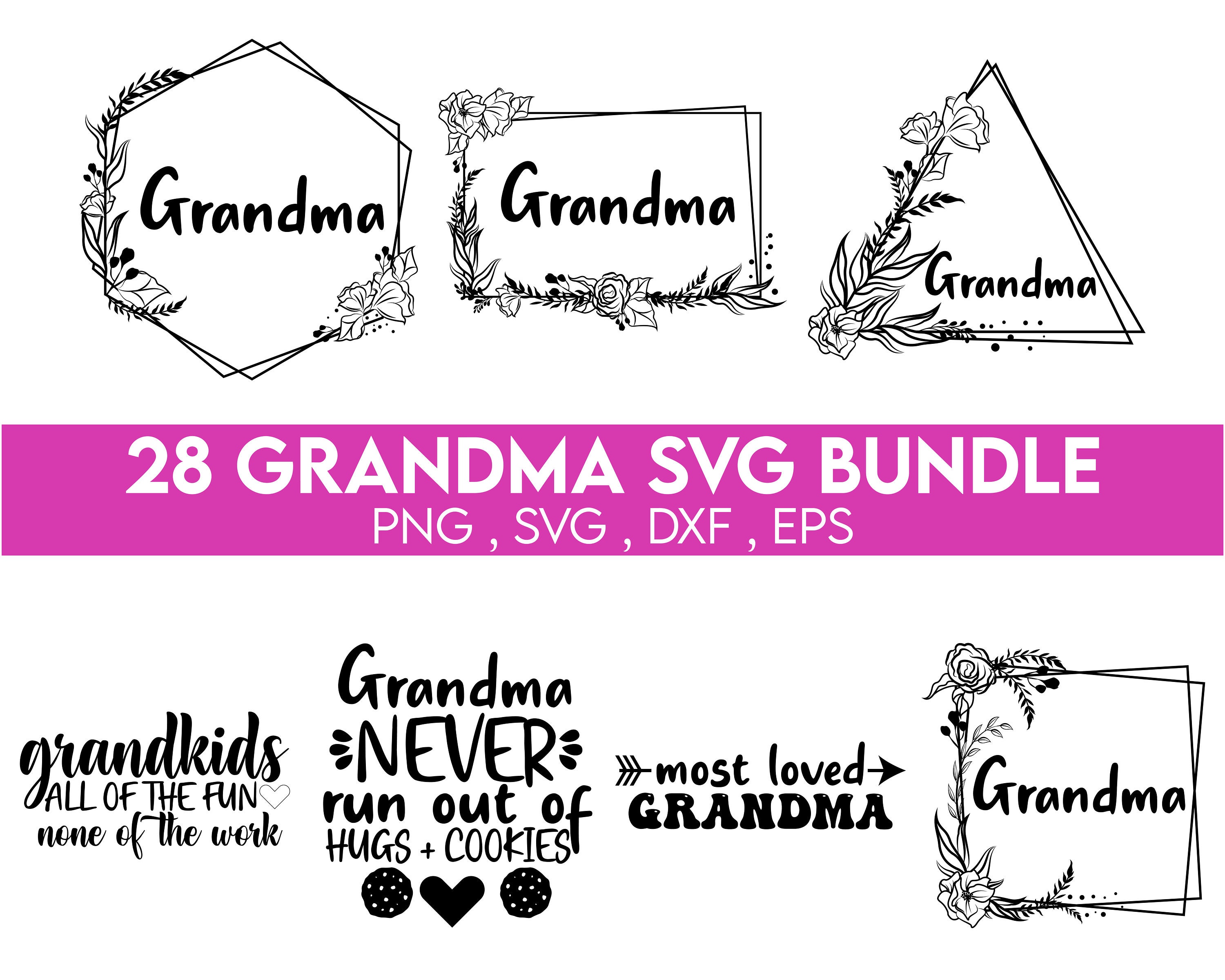 Grandma SVG Bundle Blessed Grandma Svg Grandma Heart Svg - Etsy
