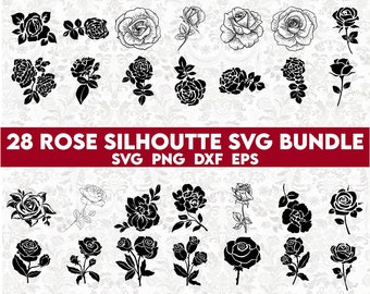Rosen SVG Bundle, Rosen Svg Bundle, Rose Clipart Svg, Rose Svg, Blumen Svg, Floral Svg, Geometrische Rose Svg, Rose Svg