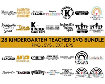 Kindergarten Teacher Svg Bundle, Kindergarten Svg bundle, Kinder Teacher Svg, Back to School,Kindergarten Svg,Kindergarten Teacher Shirt Svg