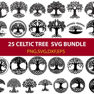 Pacote svg de árvore celta, árvore da vida svg, árvore genealógica svg, árvore celta png, clipart de árvore da vida, árvore celta da vida svg, raízes de árvore svg
