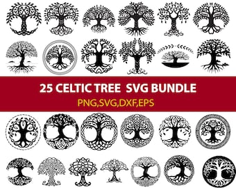Celtic tree svg bundle, tree of life svg, family tree svg, celtic tree png, tree of life clipart, celtic tree of life svg, tree roots svg