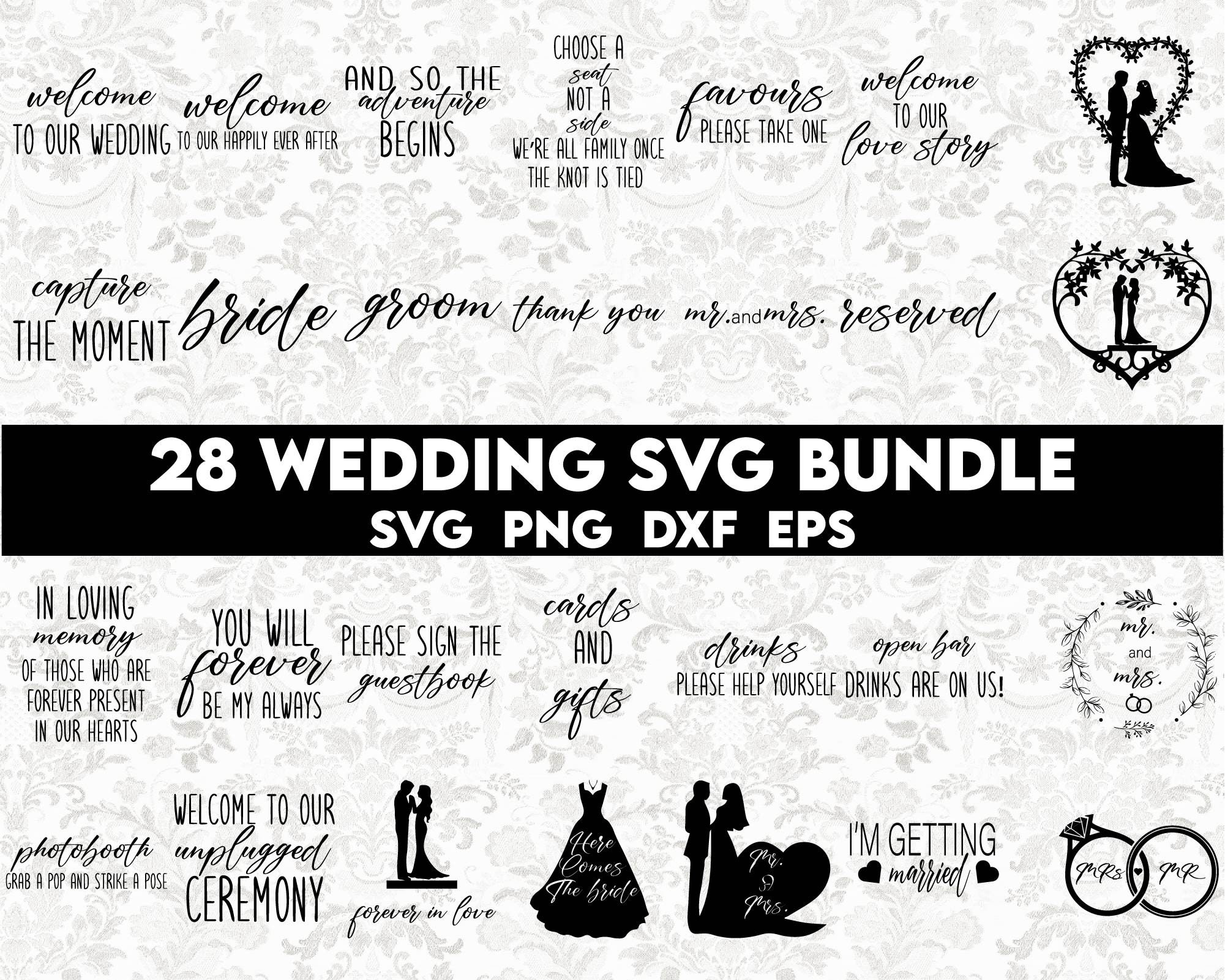 12 x 12 Wedding Scrapbook Pages with 3d Elements