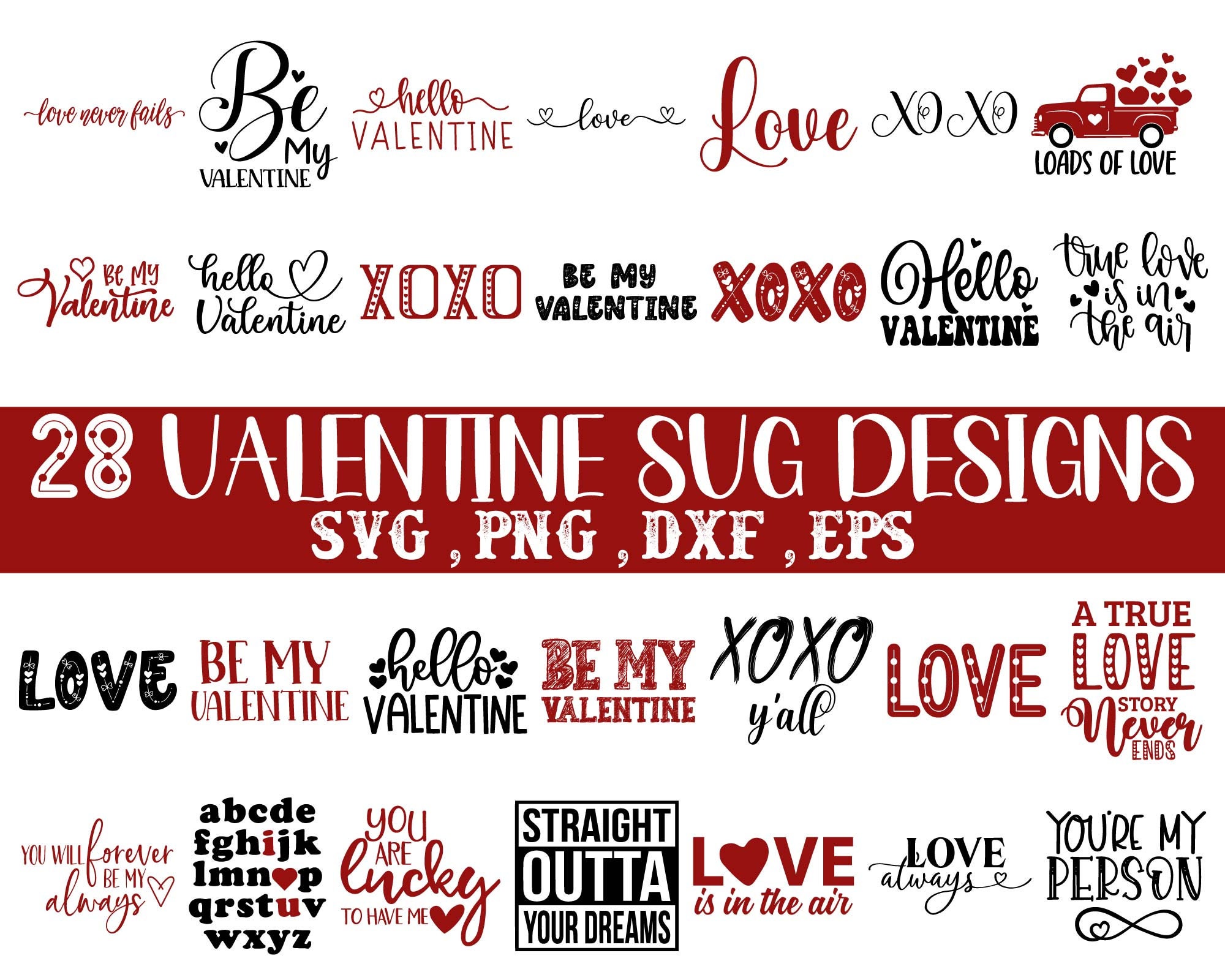 Red Heart Svg, Red Hand Drawn Heart Svg, Valentine's Day Svg, Love Svg. Cut  File Cricut, Png Pdf Eps, Vector, Stencil, Decal, Sticker.