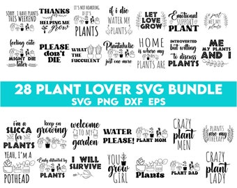 Plant minnaar SVG bundel, plant SVG, plant citaten SVG, kamerplant SVG, plant moeder SVG, grappige plant offerte, tuin offerte SVG, gekke plant Lady SVG