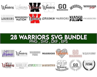 Pakiet svg Warriors, svg Warriors, koszulki z motywem szkoły svg, maskotka szkoły svg, drużyna szkoły wojownika svg, koszulka nauczyciela wojownika svg