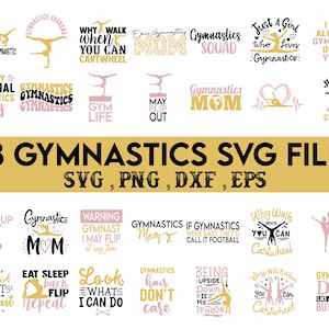 体操 SVG バンドル、体操 SVG、体操選手カット ファイル、体操の名言、スポーツ SVG、新体操 SVG、体操デザイン SVG