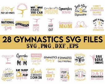 Pakiet SVG Gimnastyki, SVG Gimnastyki, Plik Cięcia Gimnastyka, Cytaty Gimnastyki, SVG Sportu, SVG Gimnastyki Rytmicznej, Projekty Gimnastyki SVG