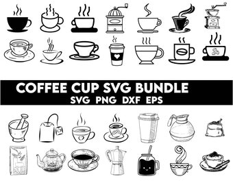 Zestaw SVG COFFEE CUP, Zestaw clipartów Coffee Cup, Svg Coffee Cup, zestaw kubków do kawy, kubek na wynos SVG, kubek SVG, zestaw svg cup